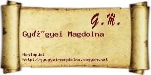 Gyügyei Magdolna névjegykártya